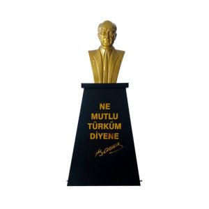 Atatürk Büstü (60cm Fiber)+ Kaide (100cm) İlkokul Modeli