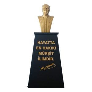 Atatürk Büstü (60cm Fiber)+ Kaide (120cm) Lise Modeli