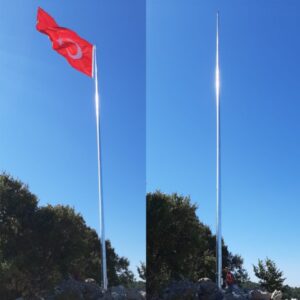 20 Metre Galvaniz Bayrak Direği